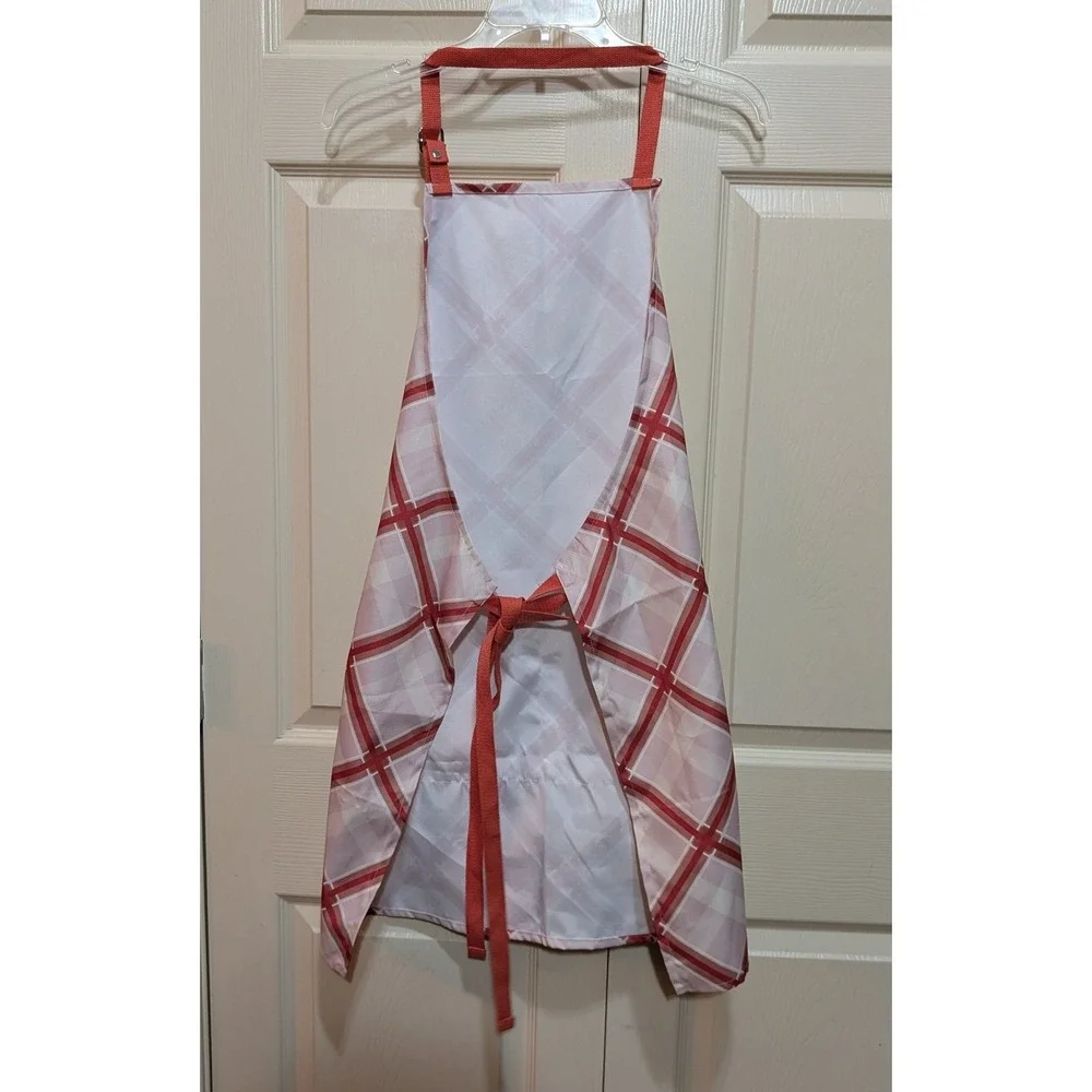 Sewing Down South Craig Conover Perfectly Plaid Cooking Apron Red Pink White OS